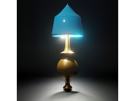 Vintage Brass Table Lamp 3d preview