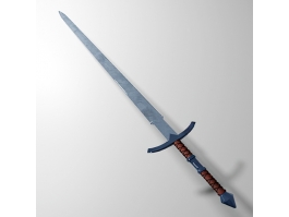 Medieval Long Sword 3d model preview