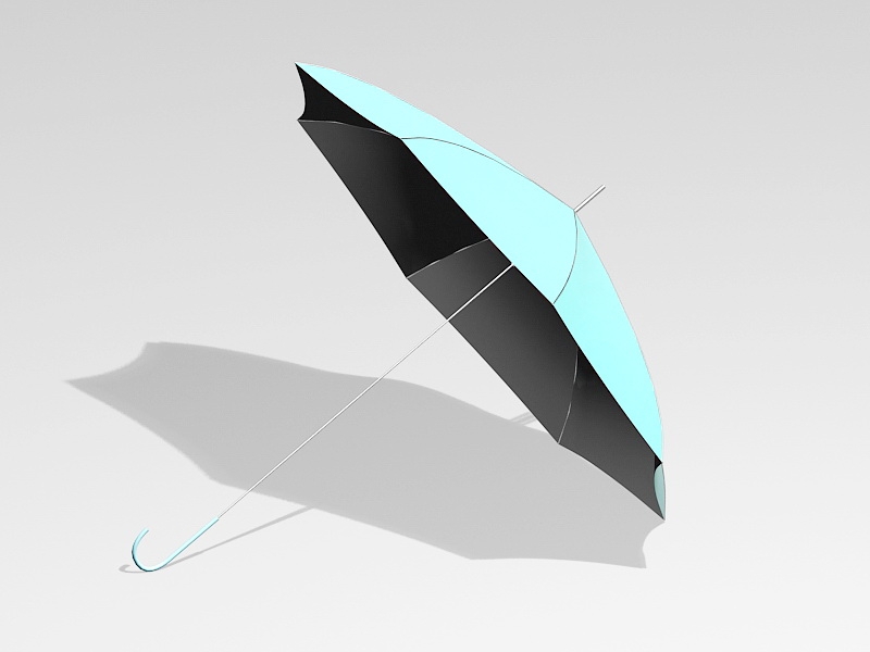 Light Blue Umbrella 3d rendering