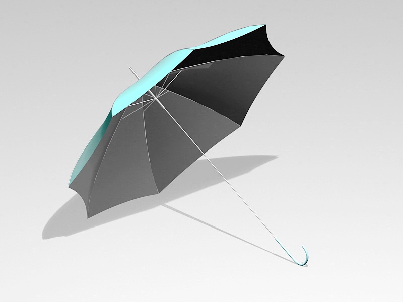 Light Blue Umbrella 3d rendering
