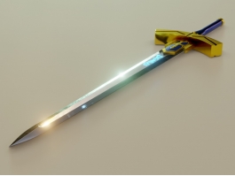 King Arthur Excalibur Sword 3d preview