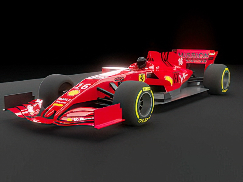 Ferrari SF1000 Formula One Racing Car 3d rendering