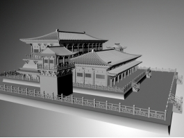 Ancient Chinese Palace 3d model preview