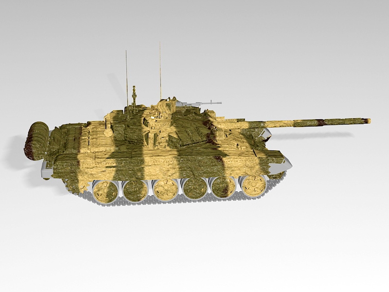 T-90 Russian Main Battle Tank 3d rendering