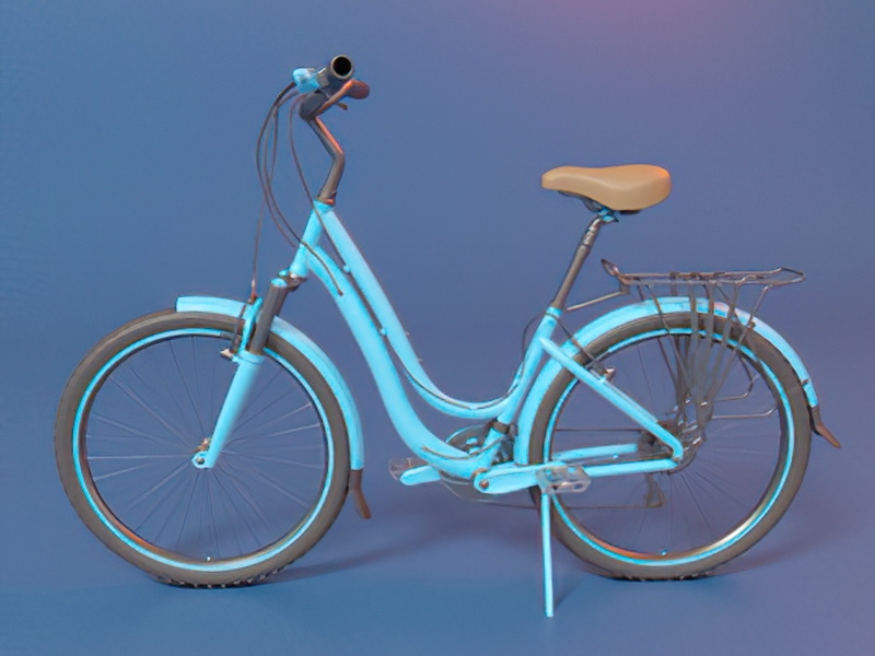 Retro City Bike 3d rendering