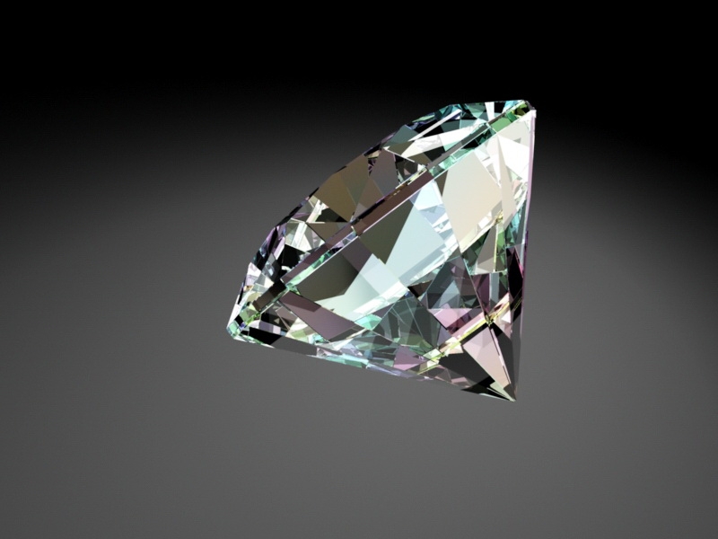 Colorful Diamond 3d rendering