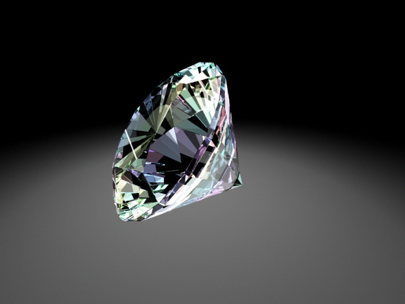 Colorful Diamond 3d rendering