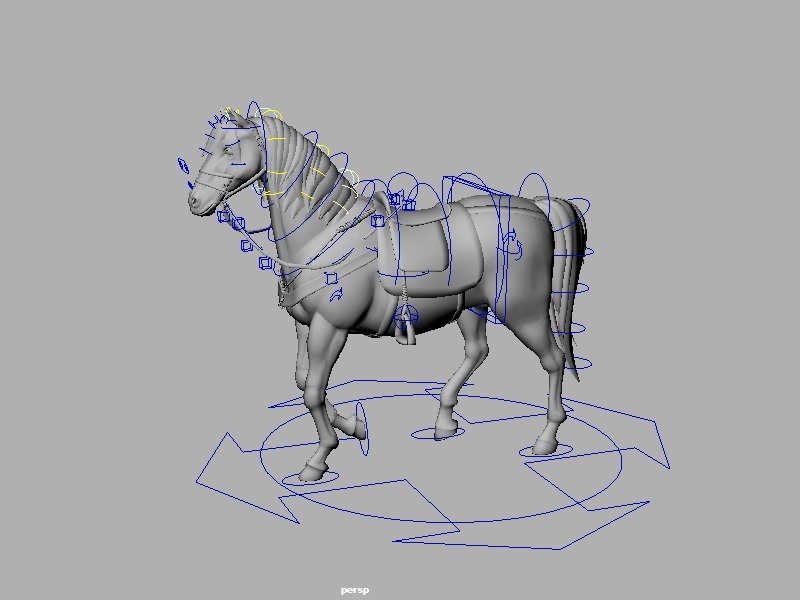 Horse Rigging 3d rendering