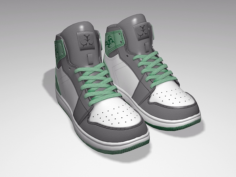 High Top Sneakers 3d rendering