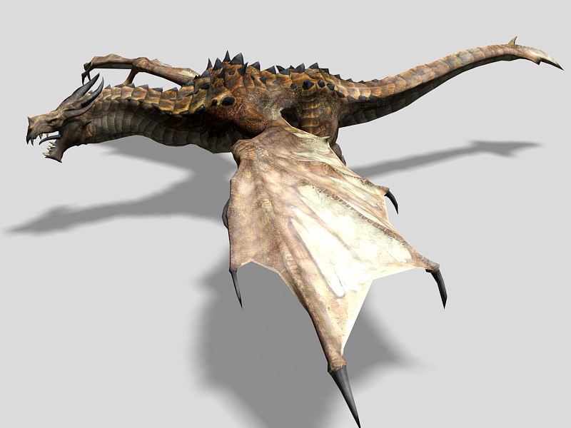 Bronze Dragon 3d rendering