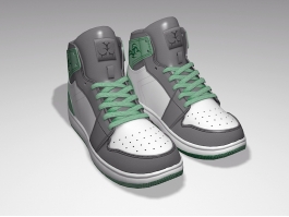 High Top Sneakers 3d model preview