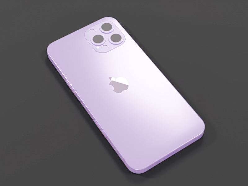 Apple iPhone 11 Purple 3d rendering