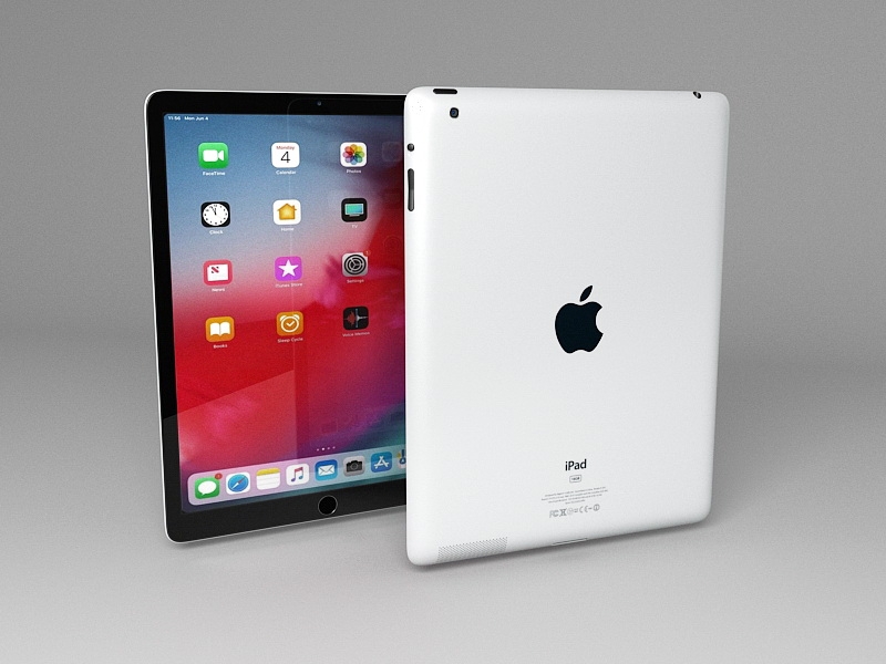 Apple iPad 3d rendering