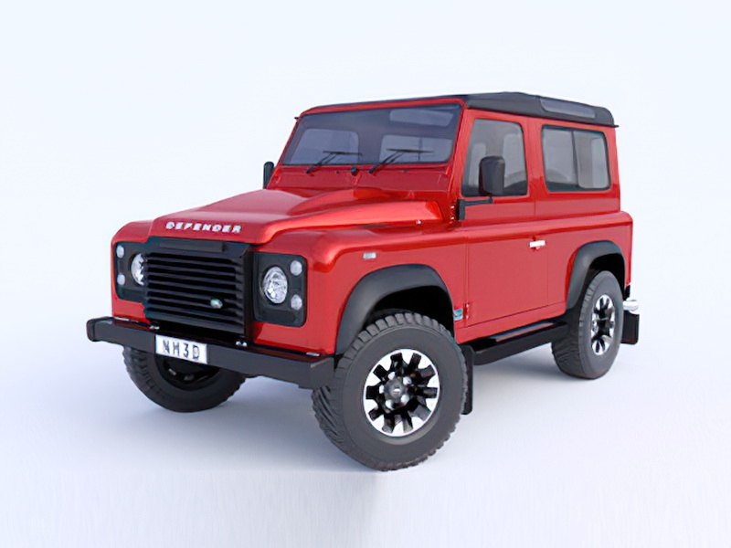 Land Rover Defender 3d rendering