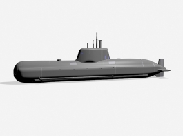Nuclear Submarine 3d model preview