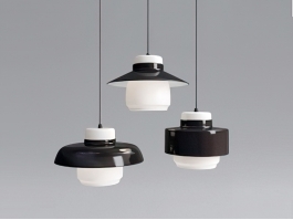 Black and White Pendant Lights 3d preview