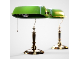 Antique Bankers Desk Lamp 3d preview