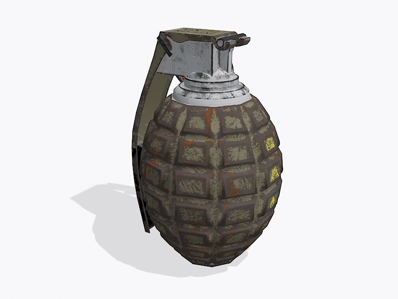 Old Grenade 3d rendering