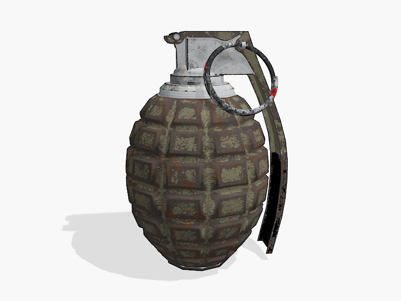 Old Grenade 3d rendering