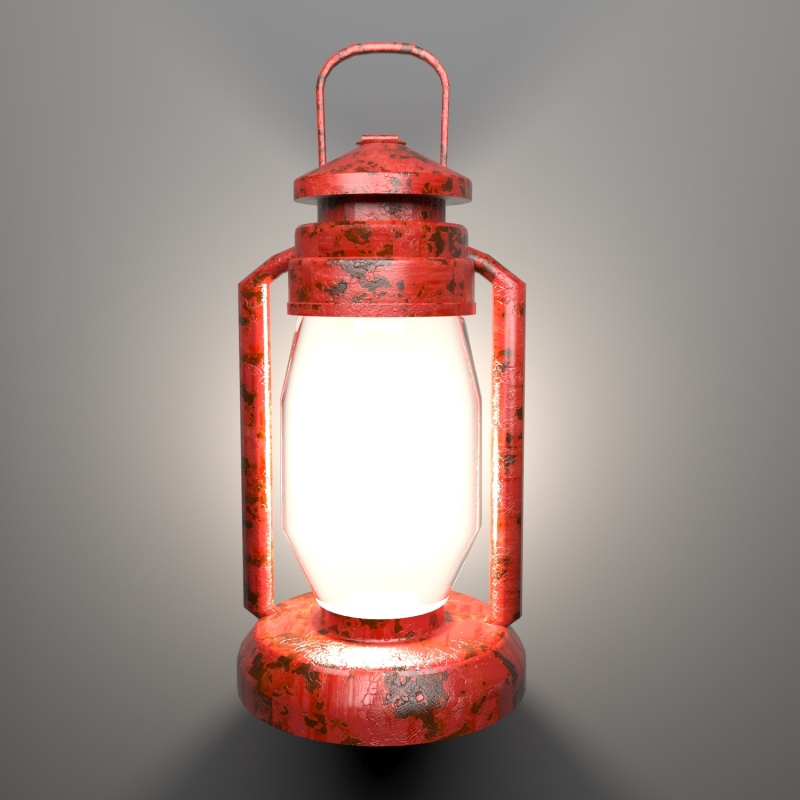 Vintage Kerosene Oil Lamp 3d rendering