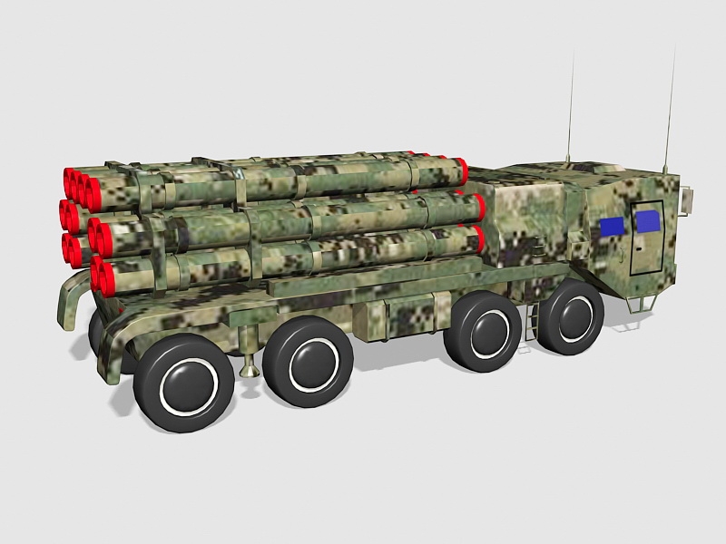 A-100 Multiple Launch Rocket System 3d rendering