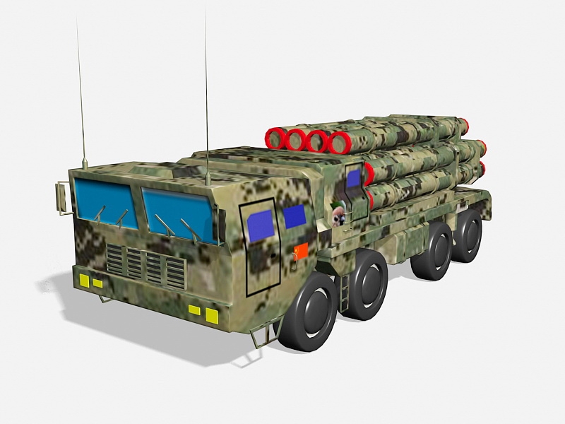A-100 Multiple Launch Rocket System 3d rendering