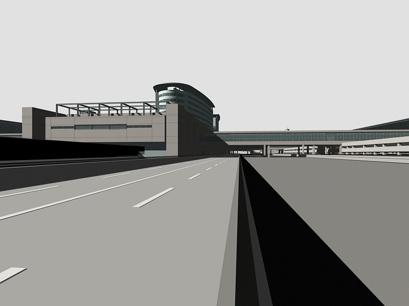 Airport Architecture 3d rendering