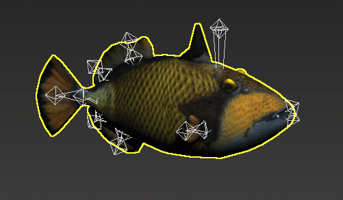 Animated Titan Triggerfish Rigged 3d rendering