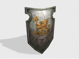 Medieval Dragon Shield 3d preview