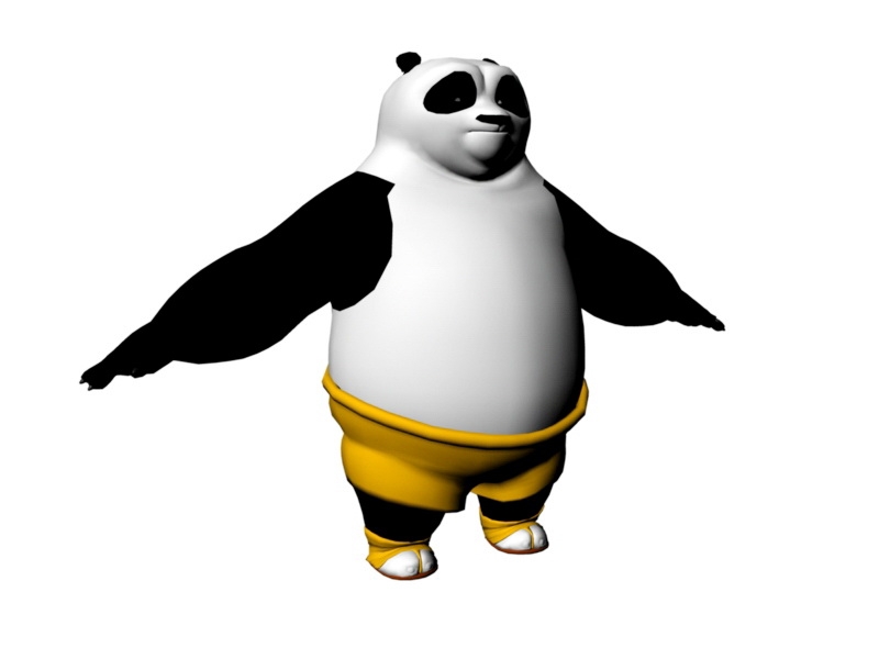 Kung Fu Panda Po 3d rendering