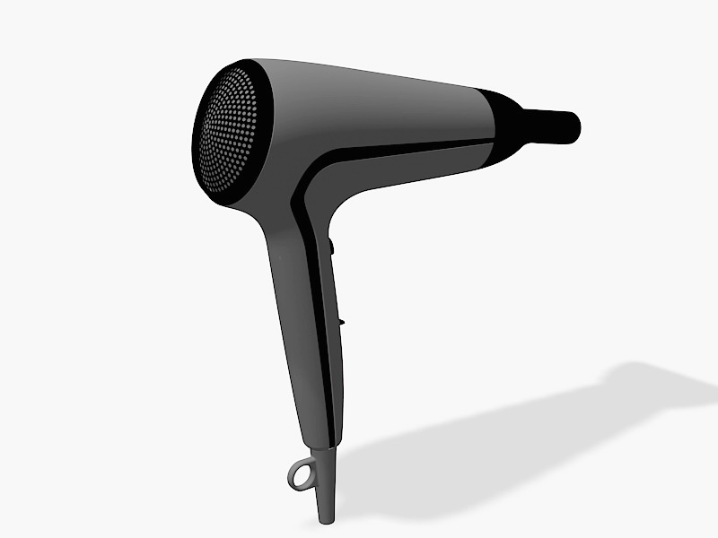 Philips Hair Dryer 3d rendering