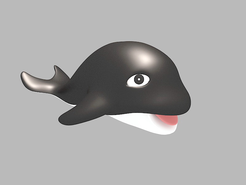Killer Whale Cartoon 3d rendering