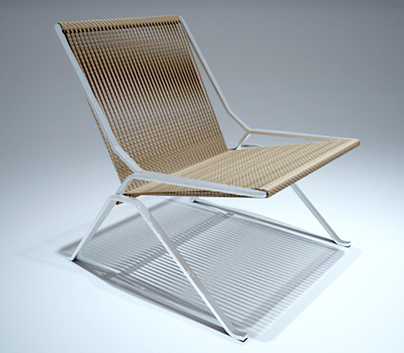 Outdoor Woven Chair 3d rendering