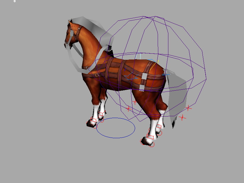Horse Rigged 3d rendering
