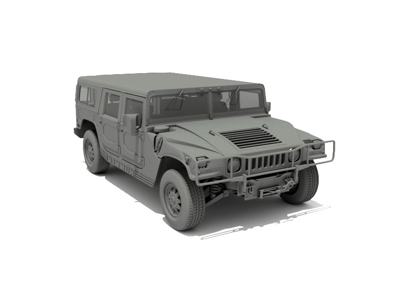 Hummer H1 3d rendering