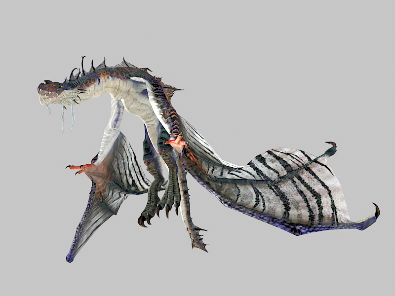 Wyvern Dragon 3d rendering