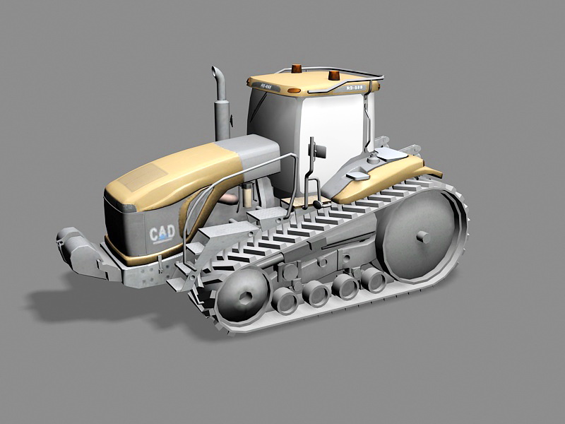 Traced Tractor Trailer 3d rendering