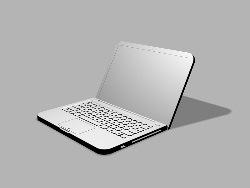 PC Computer Laptop 3d rendering