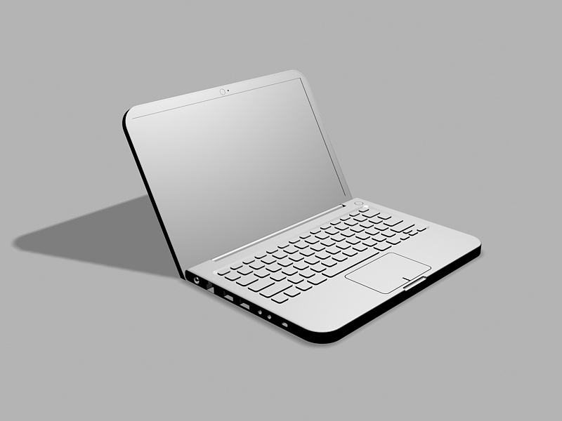 PC Computer Laptop 3d rendering