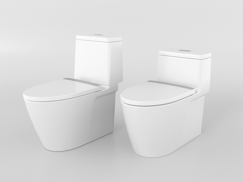White Toilets 3d rendering
