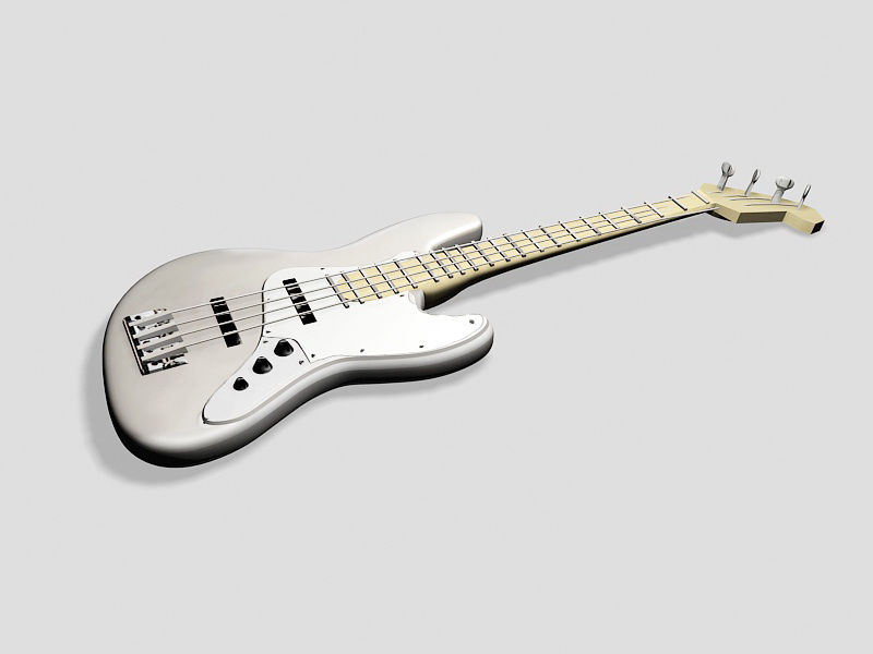 Electric Bass 3d rendering