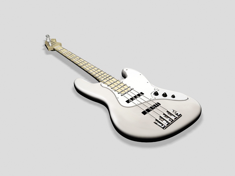 Electric Bass 3d rendering