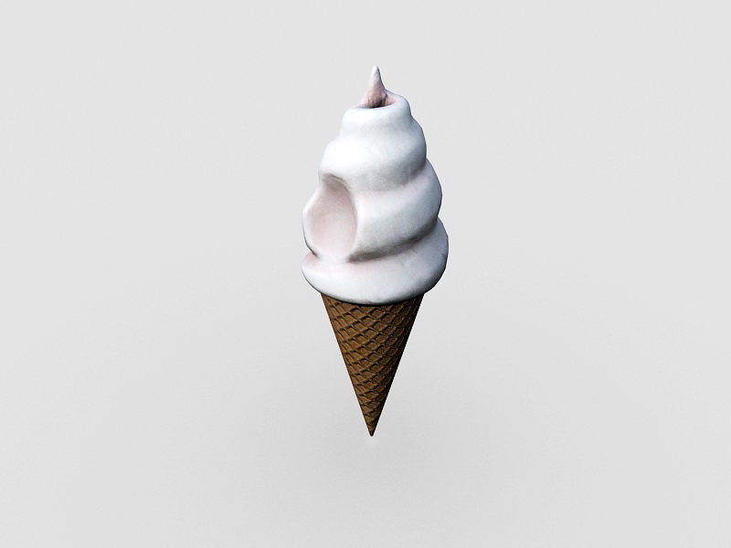 Ice Cream Cone 3d rendering
