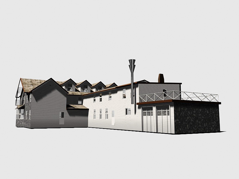 Old Wooden House 3d rendering