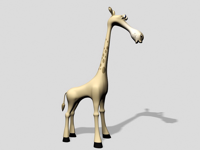 Cute Giraffe Cartoon 3d rendering