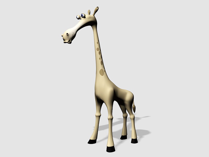 Cute Giraffe Cartoon 3d rendering