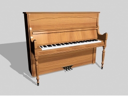Upright Piano 3d model preview