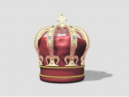 Golden King Crown 3d model preview