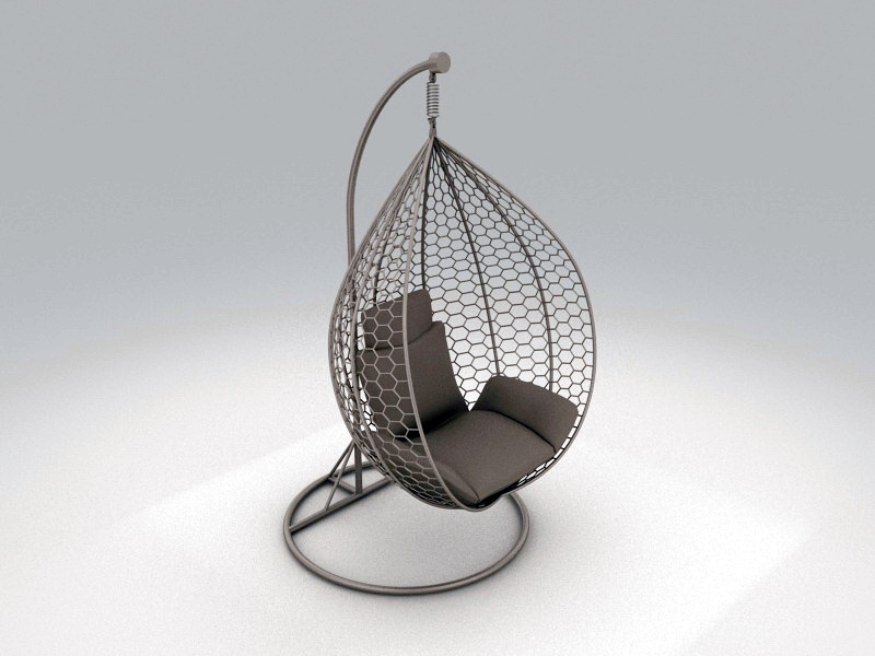 Hanging Swing Chair 3d rendering