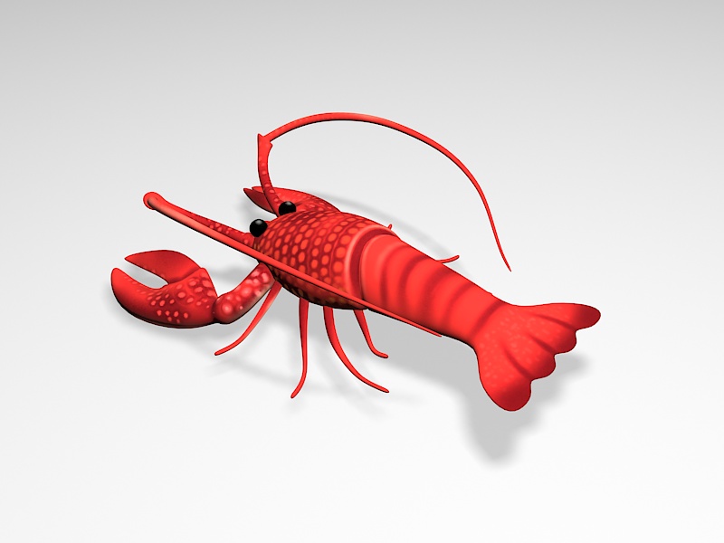 Red Lobster 3d rendering